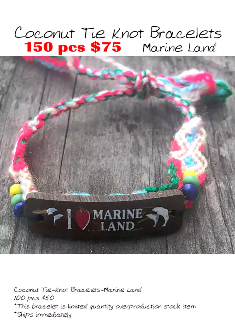 Coconut Tie Knot Bracelets-Marine Land